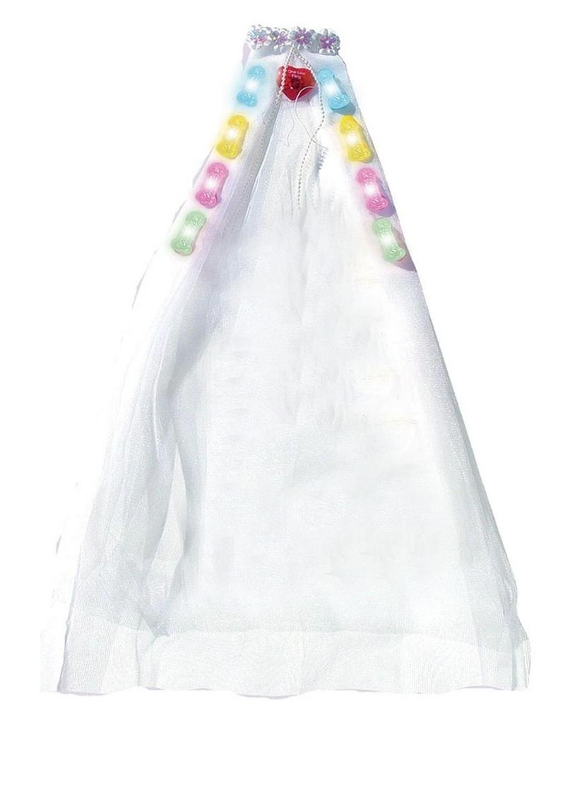 Bachelorette Party Light Up Party Veil Multicolor Flashing