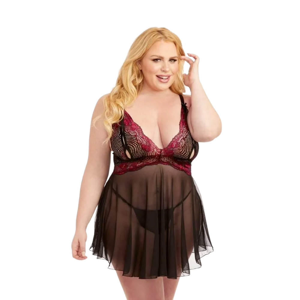 Lace Cup Babydoll w/ G-String