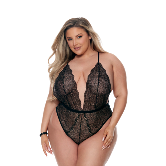 Embellished Plunging Teddy