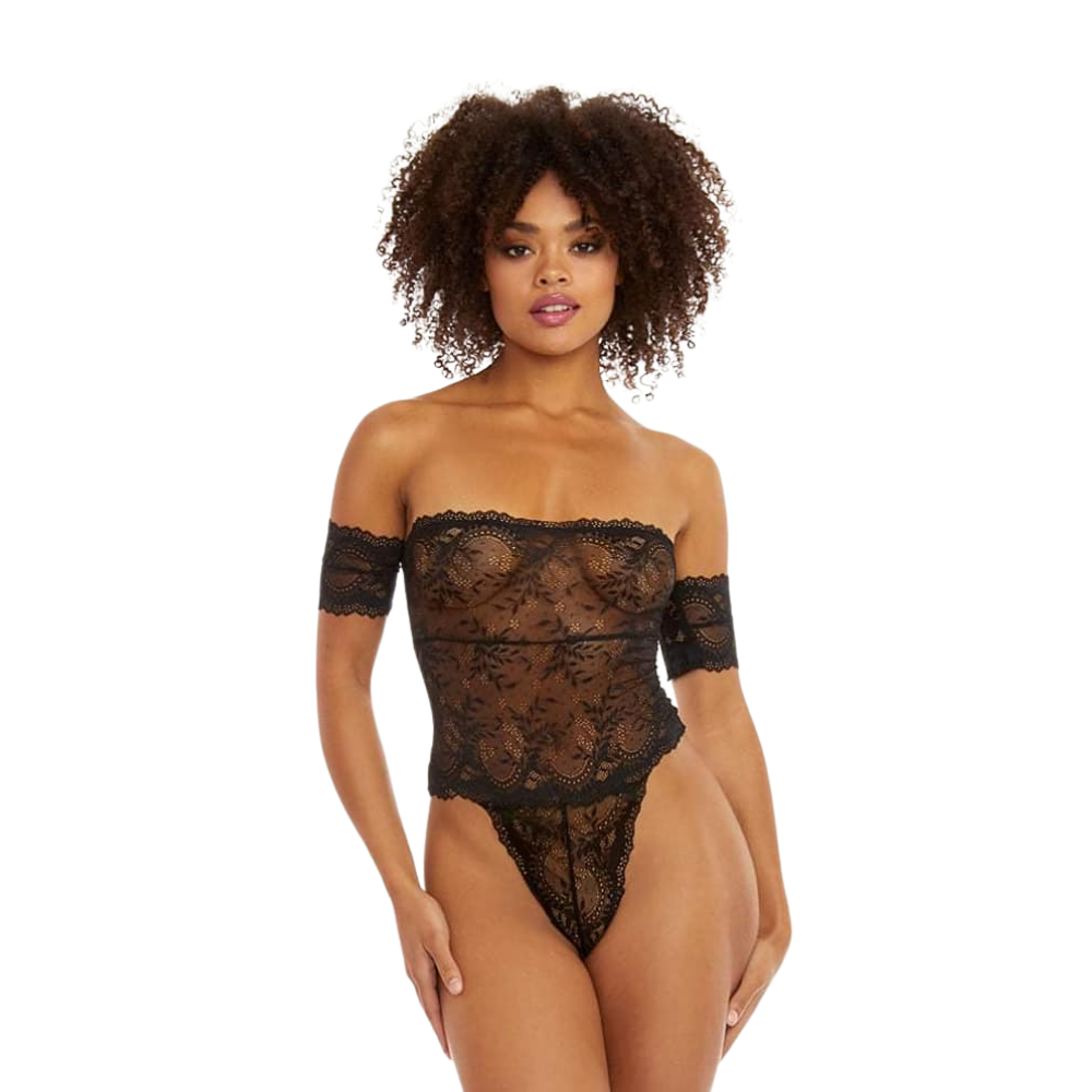 High Leg Bodysuit w/ Arm Cuffs