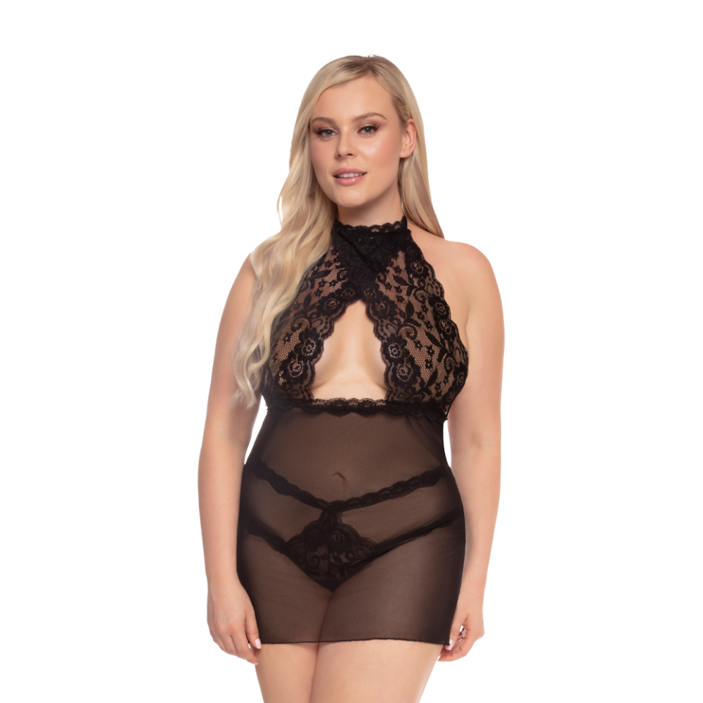 Halter Babydoll w/ Strappy G-string