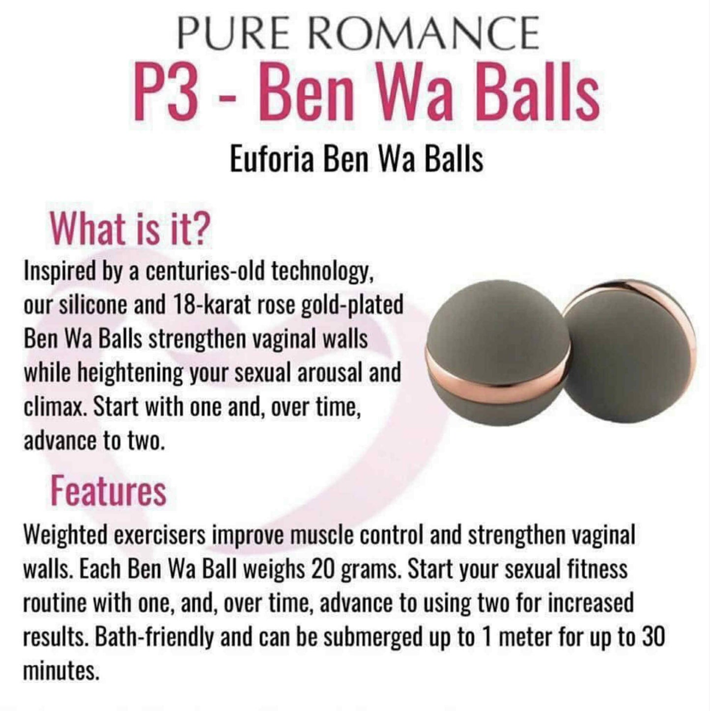 Euforia P-3 Ben Wa Balls